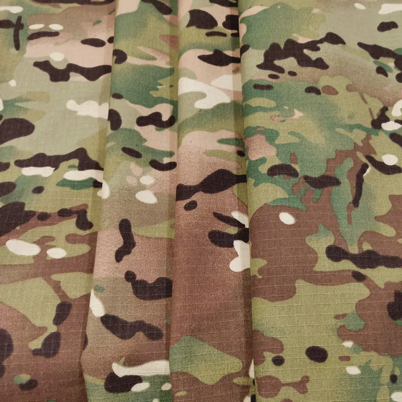 Outdoor camouflage waterproof and tear-resistant silver coated tent fabric anti-ultraviolet fireproof coating umbrella fabric