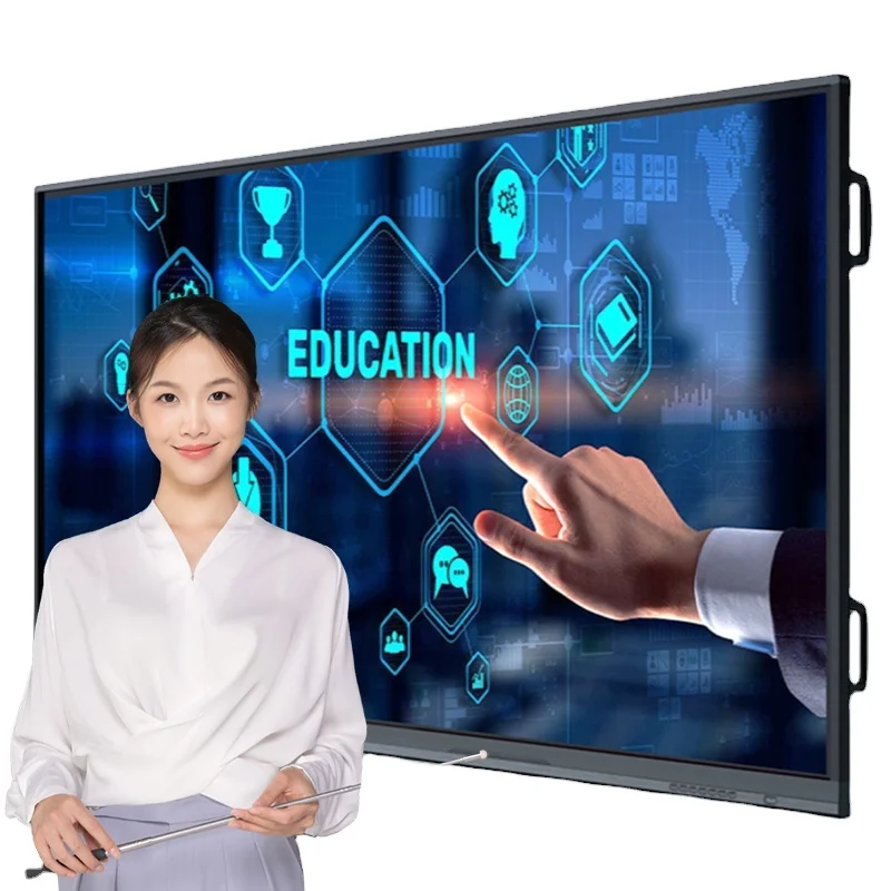 Customized 86' teaching smart board 20 Points Infrared Smart Touch Screen Interactive Whiteboard