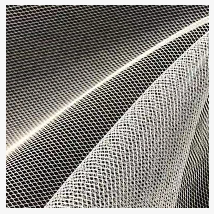 NewlyWay Factory Wholesale Ready To Ship Polyester Intermingle Yarn Diamond American Mesh Net Tulle Fabric for Women Dresses