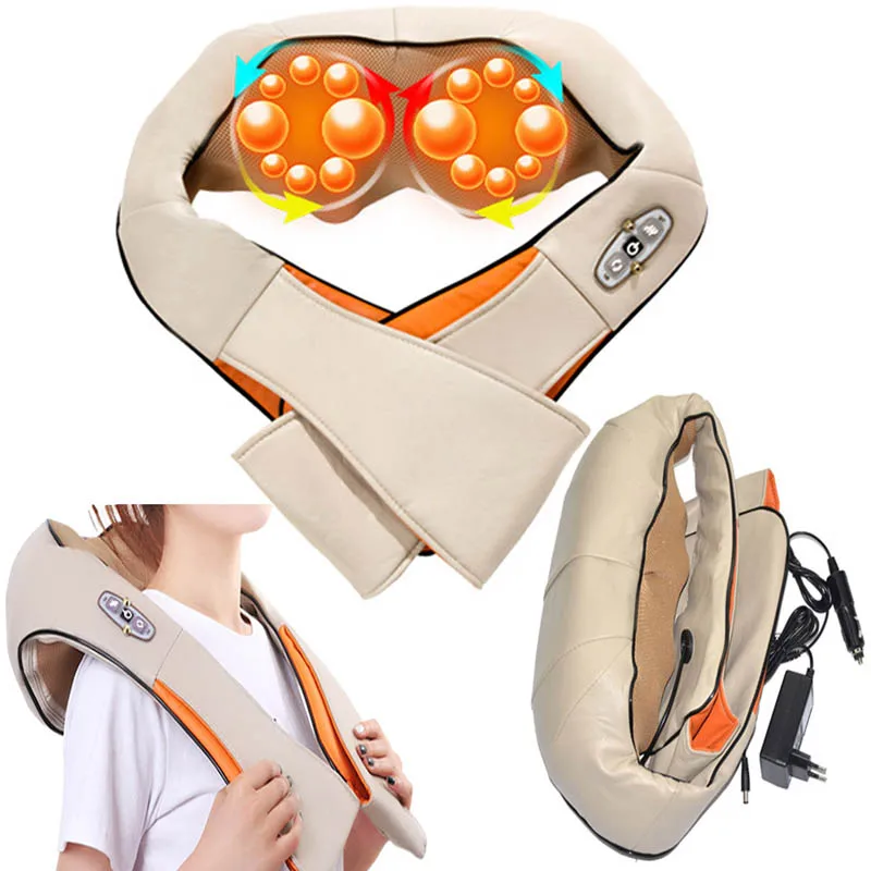
lower back belt massager U Shape Electrical Shiatsu Back Neck Shoulder Body Massager Infrared Heated shoulder massager 