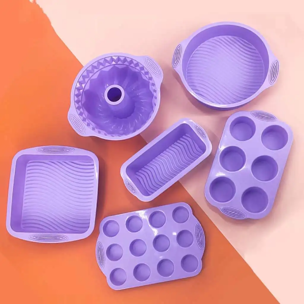 baby food safety silicone material multi-color cake mold cake baking shape silicone baking molds