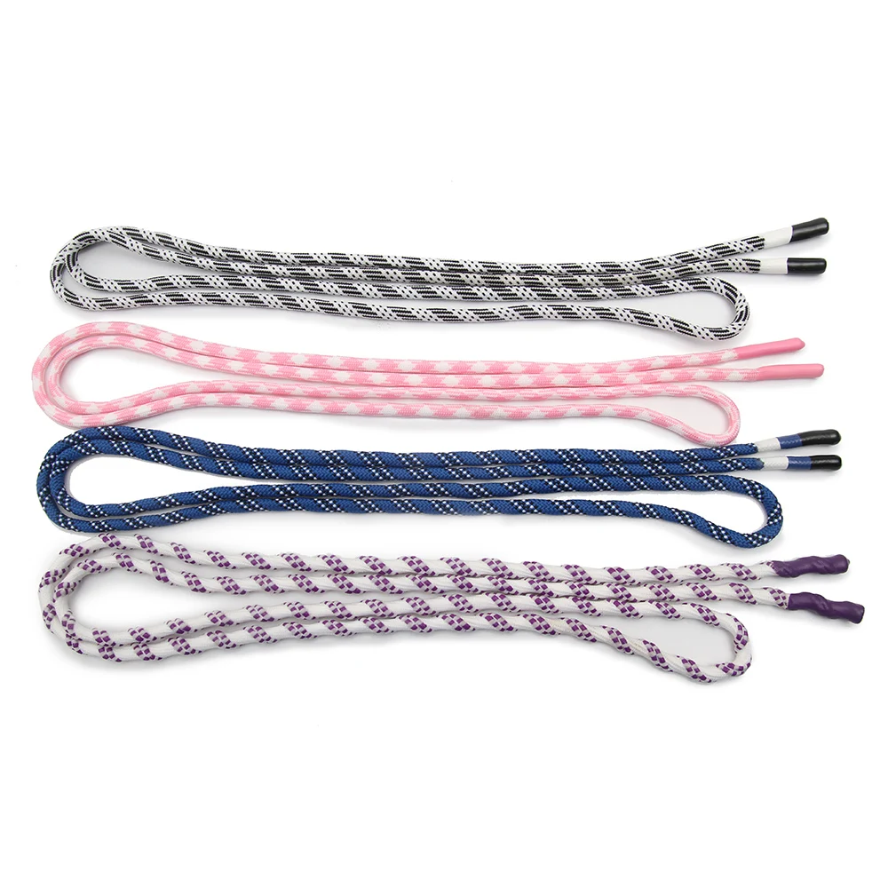 Wholesale  Cords Polyester Garment Drawstring rope Hoodie Rope flat rope Custom Garment Accessories Fashion Silicone End Tips