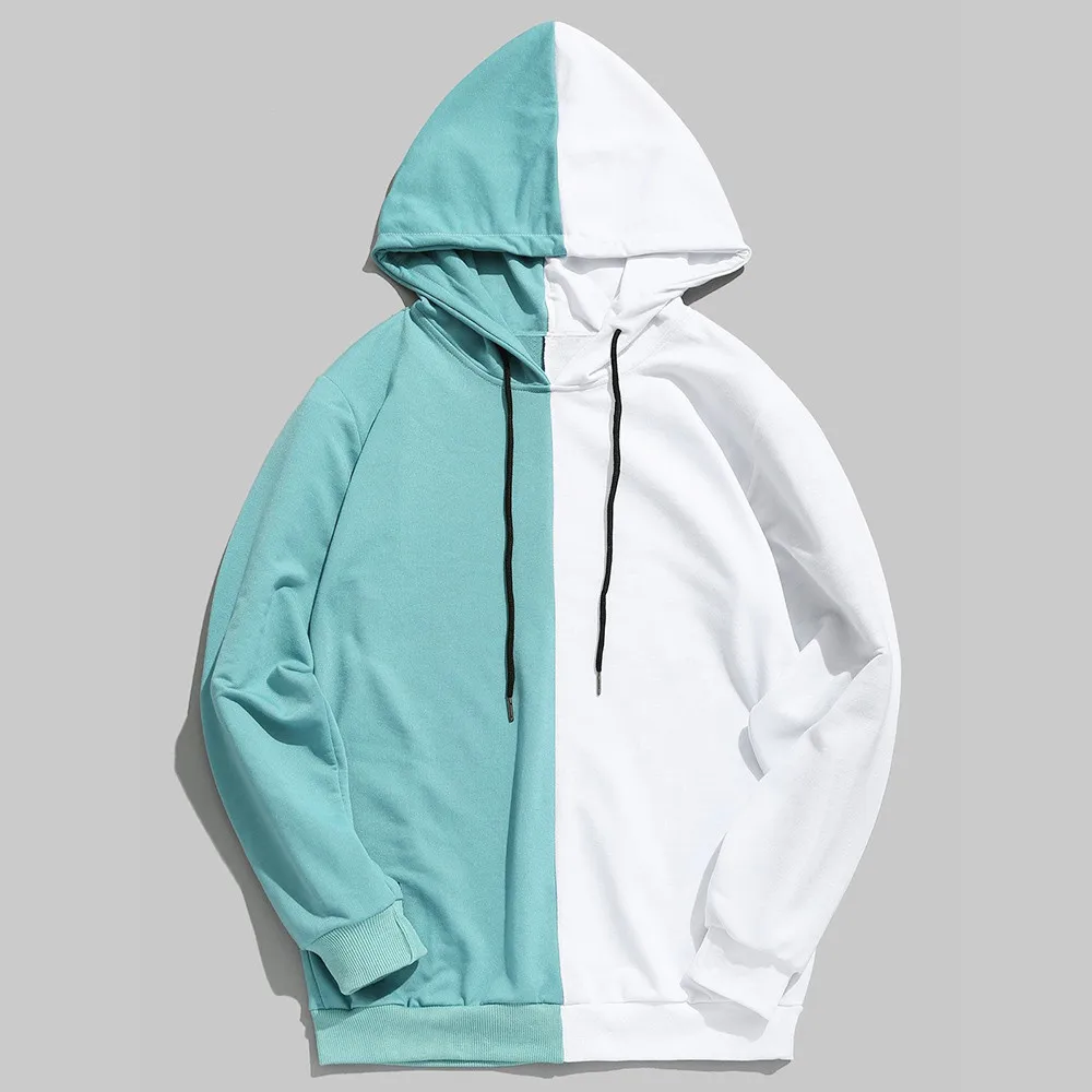 FanLi Custom Printing Bulk Street Style Color Block Unisex Hoodies