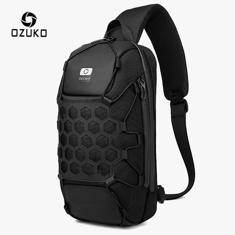 Джинсовая спортивная сумка-слинг Ozuko D9358 нейлоновая мужская сумка-Кроссбоди среднего размера Ny дизайнерская большая сумка через плечо 2023