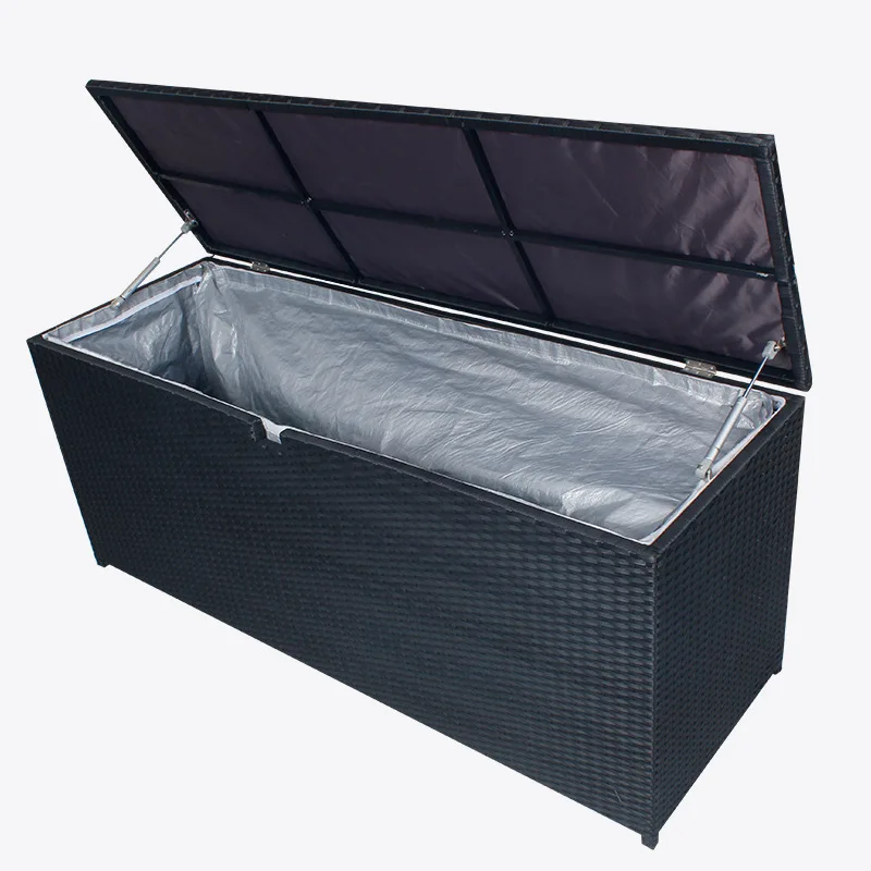 High Quality Outdoor Storage Box Pe Rattan Garden Storage Box Wicker Garden Storage Box Furniture