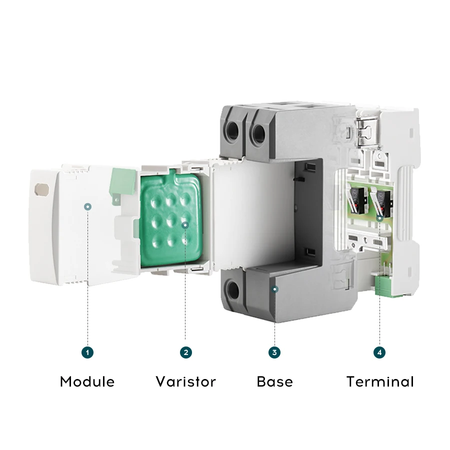 WR-C40 GPS AC 275/385V 20KA 40KA Thunder Arrester Surge Protectors SPD For Lighting System