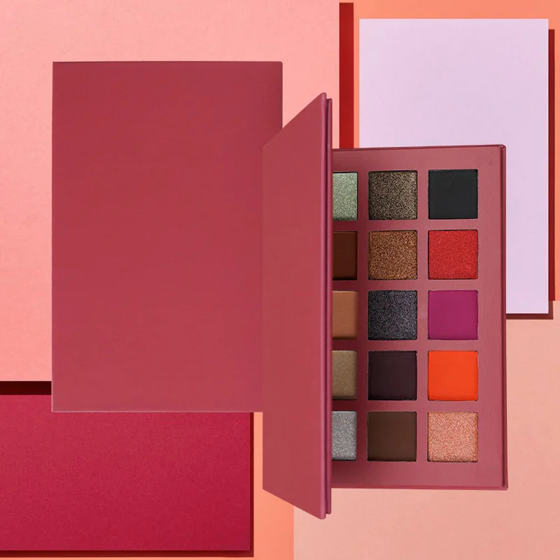 Low Moq 15 Colors Eyeshadow Palette Private Label Vegan Pigment Mermaid Shimmer Eye Makeup