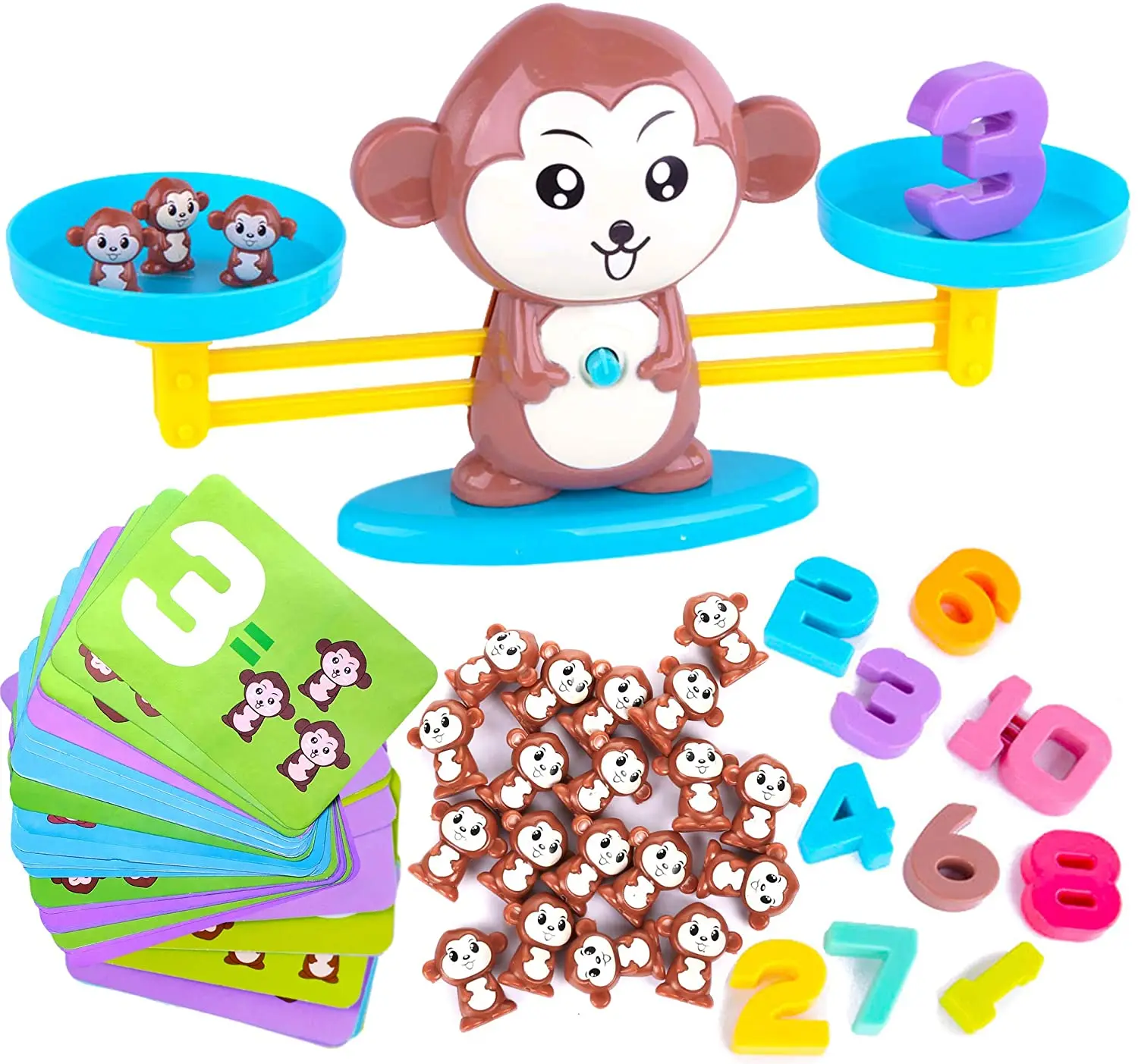 Monkey Balance Cool Math Game for Girls & Boys, Monkey Balance Counting Toys, Monkey Balance Math Educational Toys for Kids