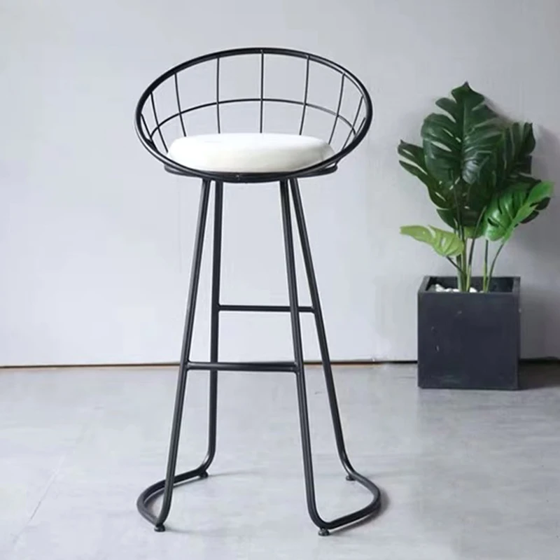 
Modern North-Europe upholstered fabric leisure wire gold metal velvet cafe bar chair 