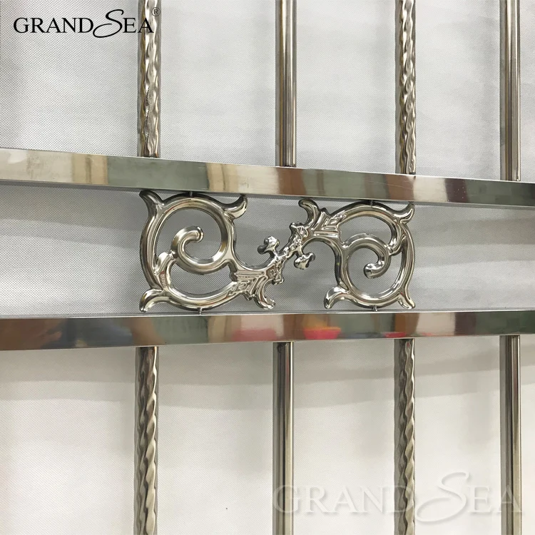 Fancy simple rust proof 304 stainless steel window grill design price