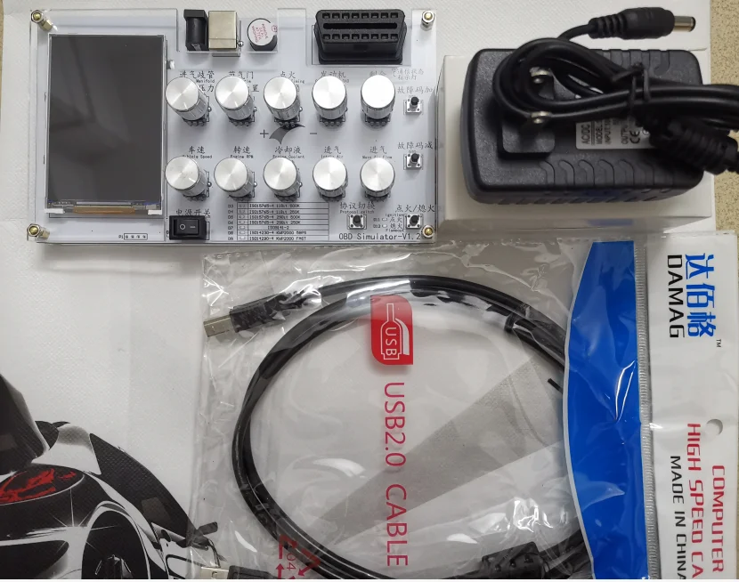 Версия на английском языке симулятор OBD J1939 II тест разработку ELM327 можно настроить 5-SAE-J1939 автомобильный