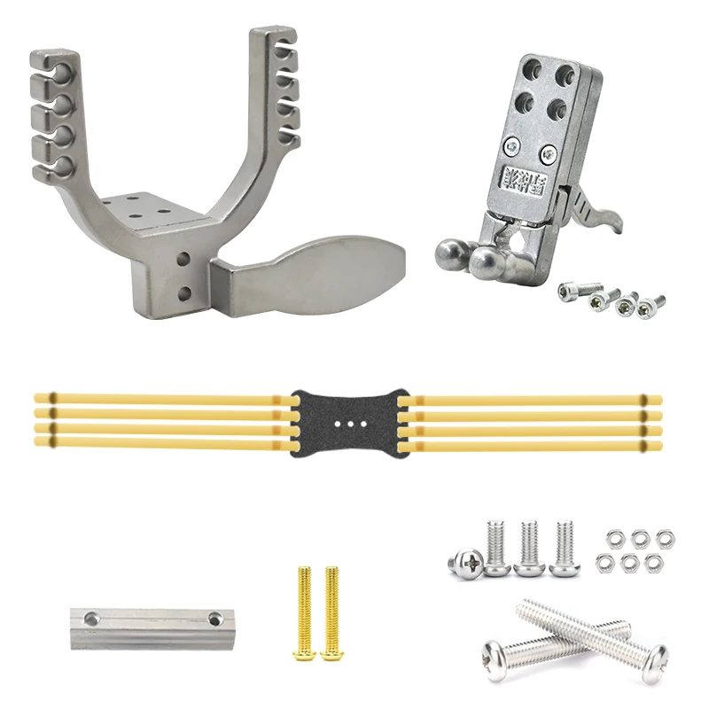 Metal Hunting Slingshot Accessories Set With Powerful Elastic Band Slingshot Shooting Accessories For Outdoor Hunting Sport