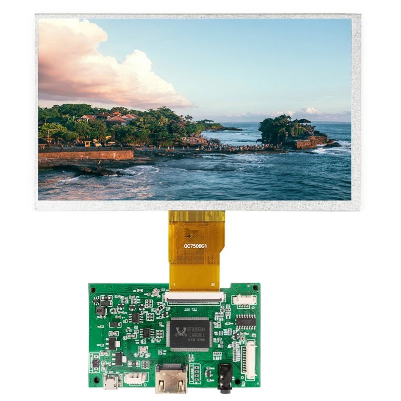 Factory Custom tn LCD 7 inch LCD Screen Display Module TFT LCD Module 1024x600 With 50pin HD-MI USB Display Driver Board