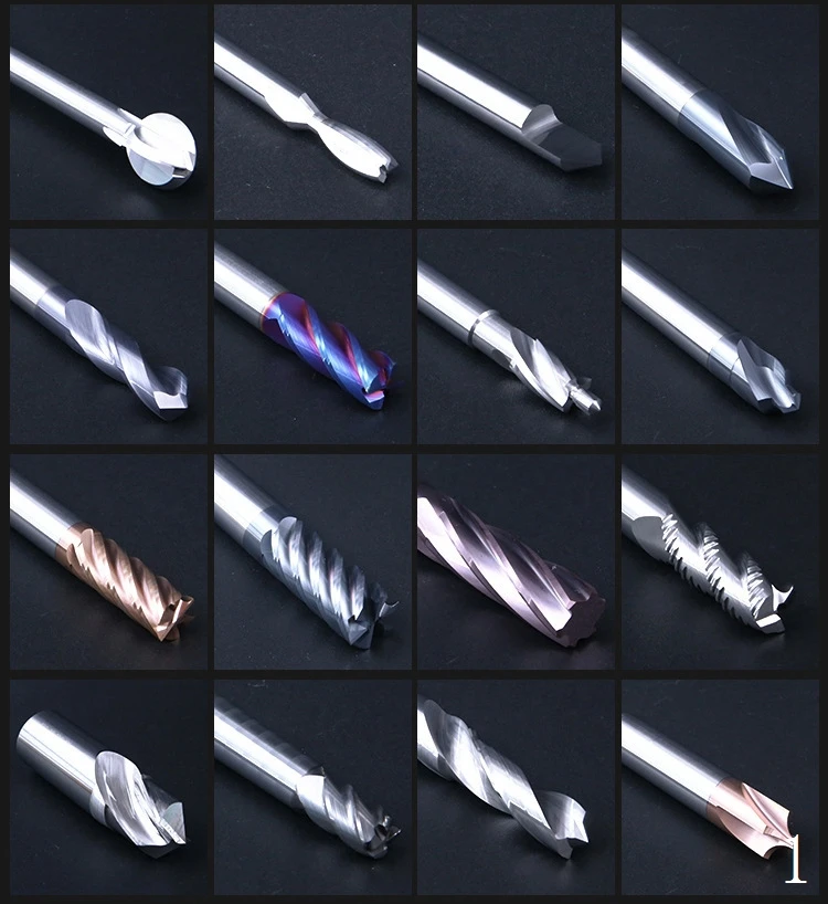 EITFS HRC65 4 Flute CNC Lathe Carbide Flat Square End Mill with Face Milling and Side Milling For Aluminum