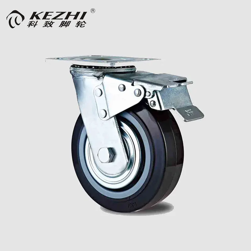 Professional Design OEM 4 inch/8 inch PU Industrial Platforme Fixed Caster Wheels