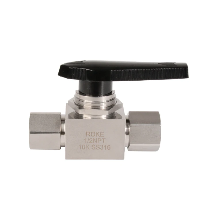 Stainless Steel Parker Style Super High Pressure Plate Gate Female Thread Instrument ball valve