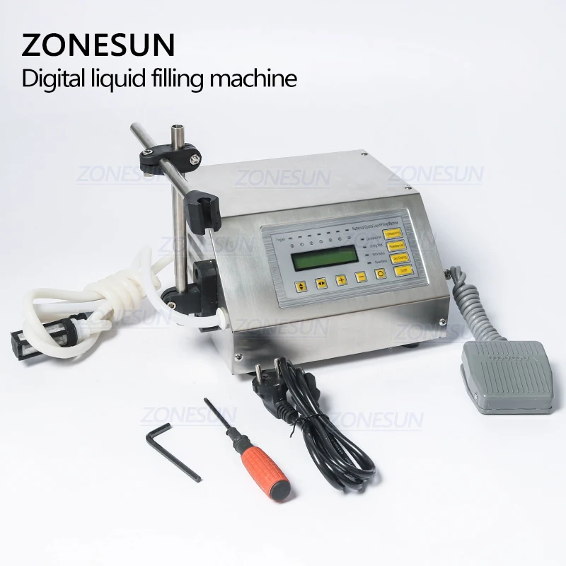 ZONESUN 220V or 110V GFK-160 Digital Control Liquid Filling Machine Small Portable Electric Water Supply
