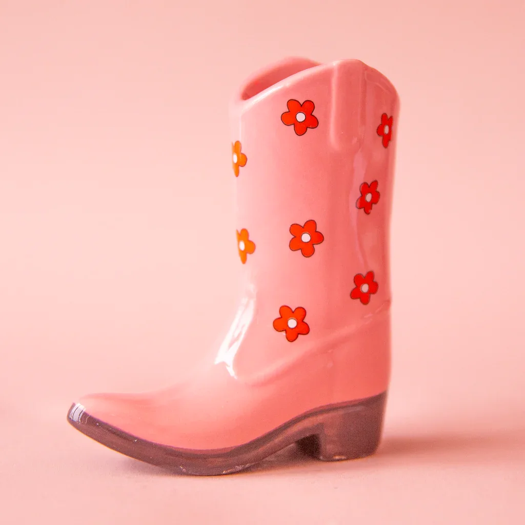 Novel Ceramic Cowboy Boot Vases Boot-shaped Vases for Flowers Vases Decor Big Perfect Vessel for Gifting Flowers