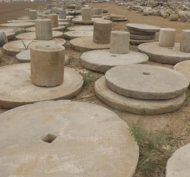 Old Used Antique Grinding Granite Natural Stone Millstones For Garden