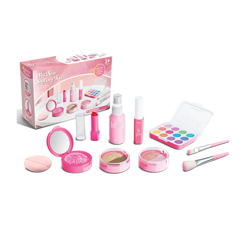 Bemay Toy Princess Pretend Play Cosmetic Set Beauty Set for Girls Not Real Make Up Kit for Girls