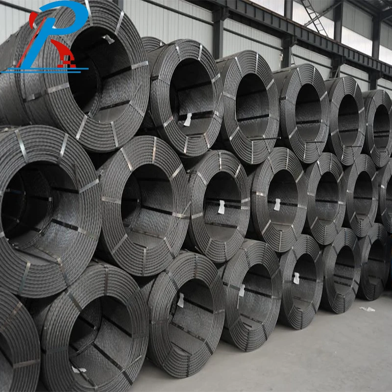 Cold drawn  / Annealed  pc steel strand wire rods prestressed concrete steel wire rods 1*2 1*3 1*7 1*19 strand steel wire