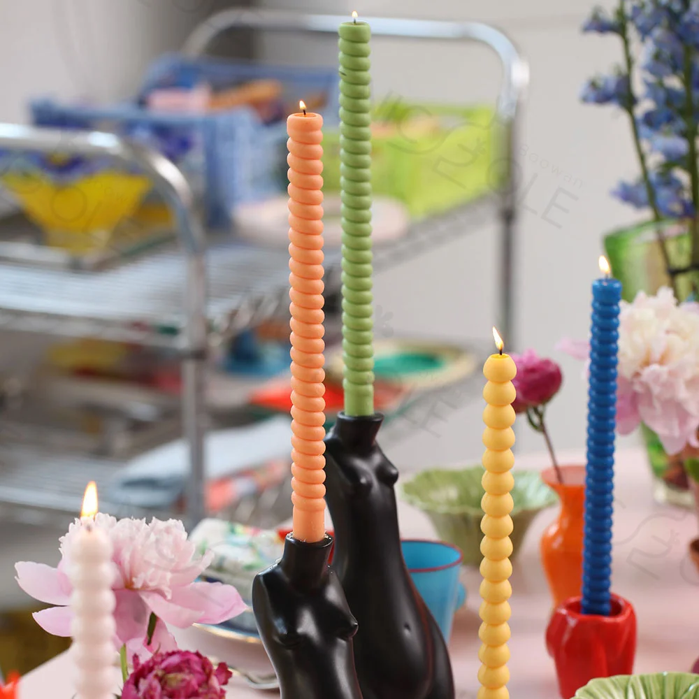 Nicole Handmade Silicone Rubber Pillar Candle Mold Custom Candle Molds for Candle Making