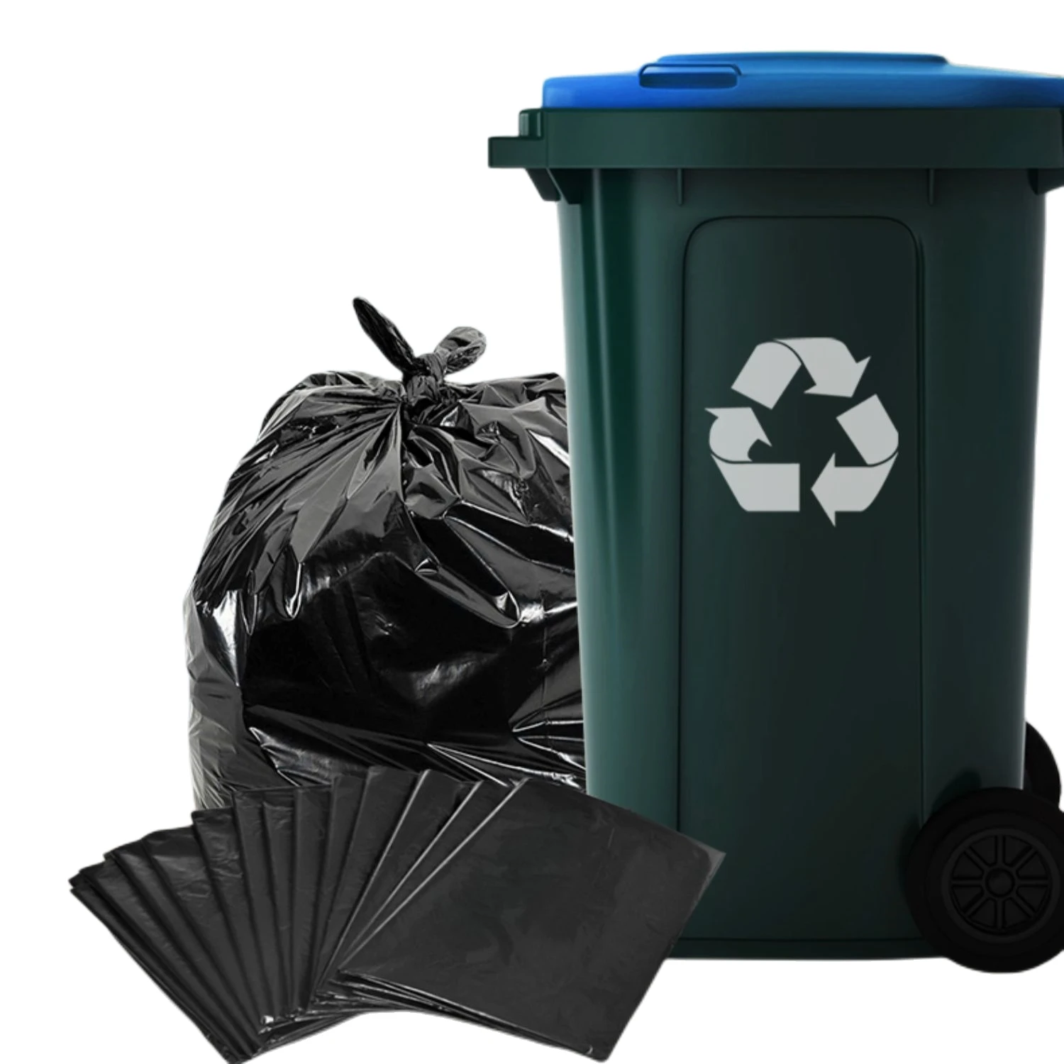 Factory Supply Disposable Industrial Garbage Bag Large Degradable Black Heavy Duty Waste Bags