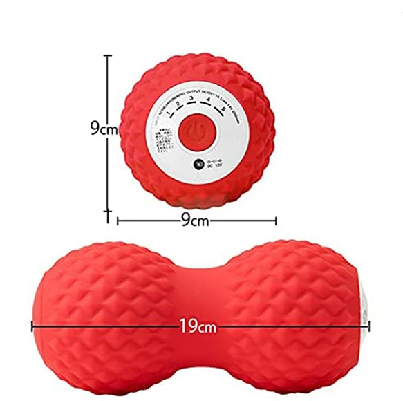 Peanut Massage Ball - Rechargeable Vibrating Deep Tissue Muscle Massager with 5 Vibration Modes for Pain Relief