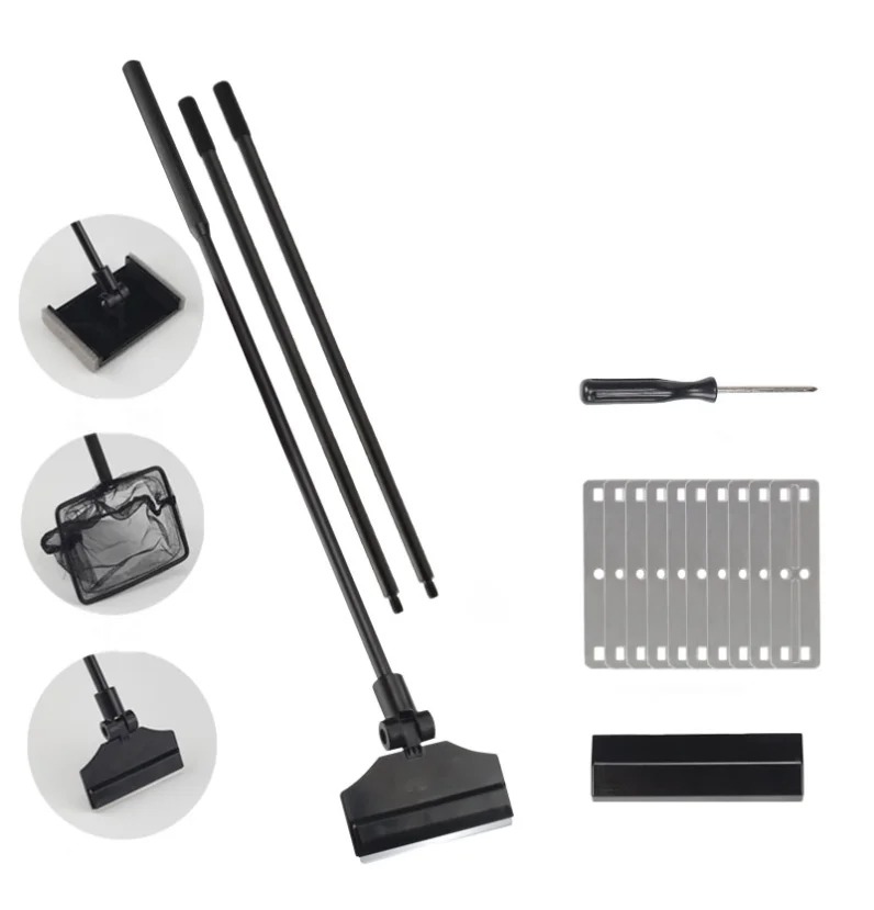 DEM S03-00-90x 90CM Multi-Tool Aquarium Fish Tank Aquatic Live Plant Grass Cleaning Aluminum Alloy Algae Scraper Set
