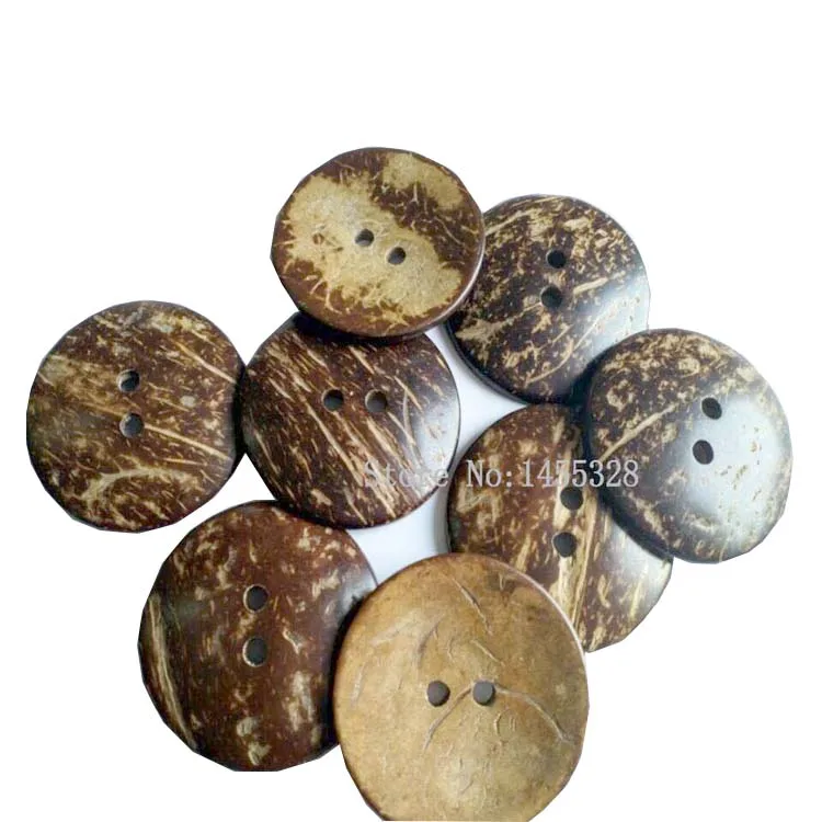 50 мм/2 дюйма, Настраиваемые пуговицы из кокосовой скорлупы, экологически чистые пуговицы из натурального кокоса в стиле ретро