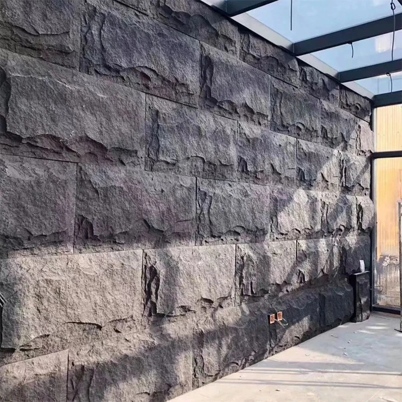 Wholesale price faux pu rock stone wall panel outdoor artificial slate cladding stone wall decor