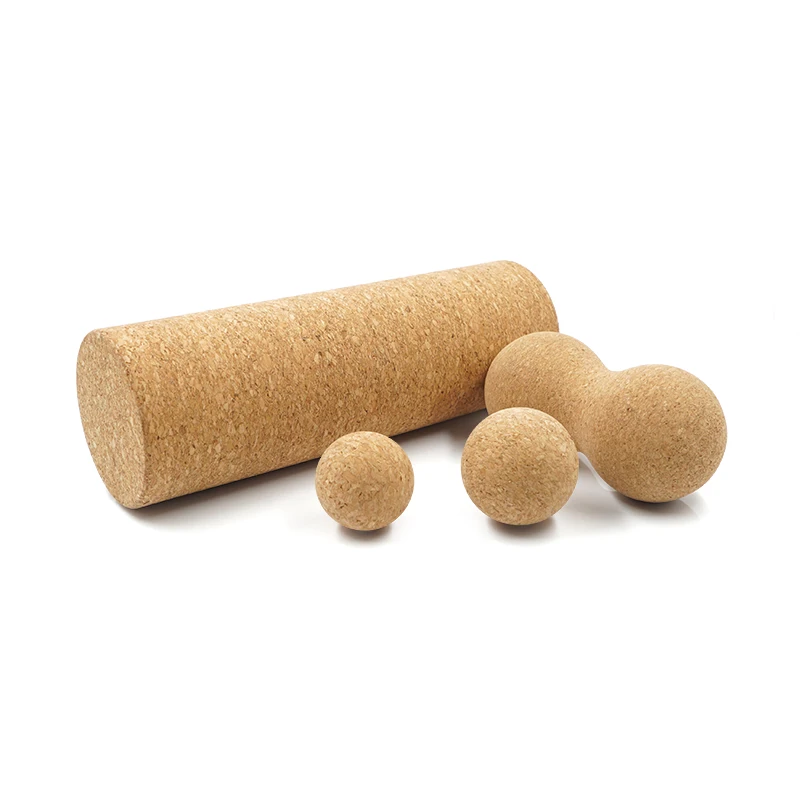 Hot ales manufacture cork massage balls eco-friendly 63mm yoga massage ball