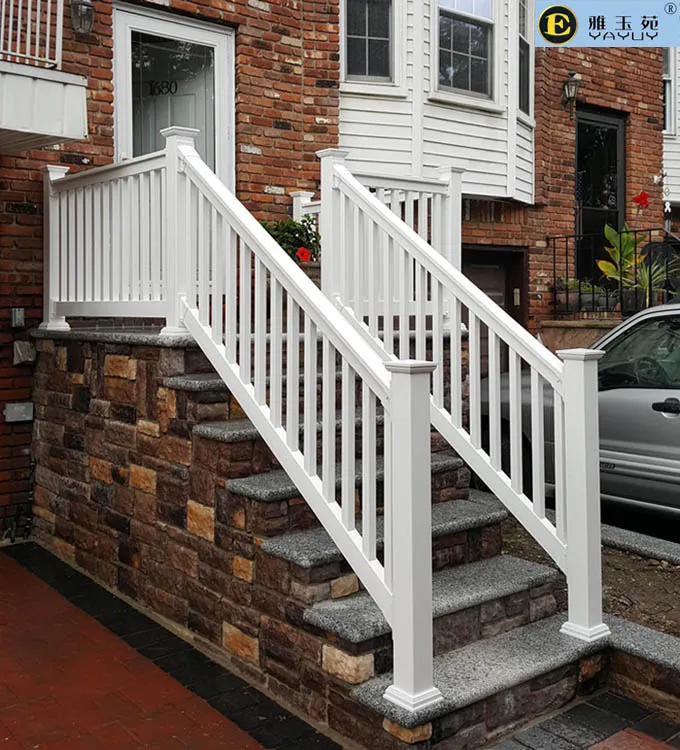High Quality Staircase Railings Handrail PVC Railing Plastic Handrails Vinyl Stair Porch House PVC Vinyl Staircase Railing