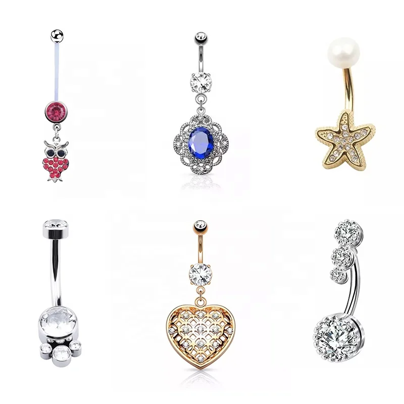 Hot Selling Navel Belly Piercing Fashion Jewelry Navel Belly Piercing Sexy Navel Piercing With Custom Design