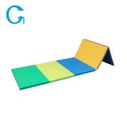 Customized logo and colorful folding mat gymnastics folding mat fitness mat for export