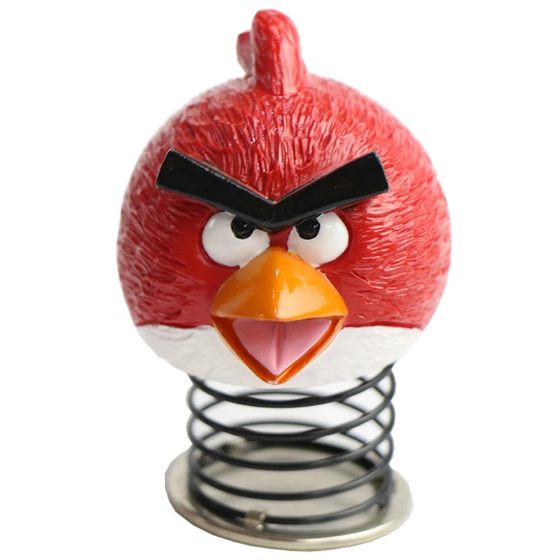 Custom Shaking Head Spring Birds Red Figurine For Car Dash Board Decorations Cute And Interesting Angry