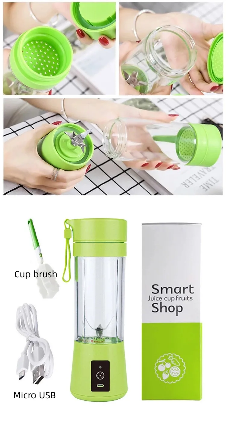 Household Mini Portable Low Noise Juicer Household Mini Portable Outer Wireless Portable USB Rechargeable Fruit Juicer