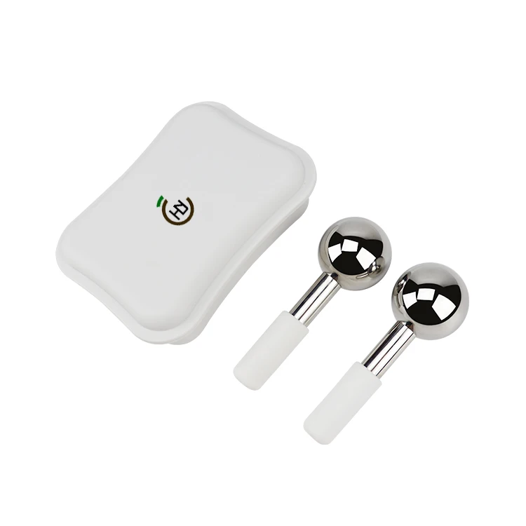 2024 Newest Facial Beauty Ice Globes Stainless Steel Cold Roller Massage Ball Magic Cryo Stick 50mm Face Massager OEM