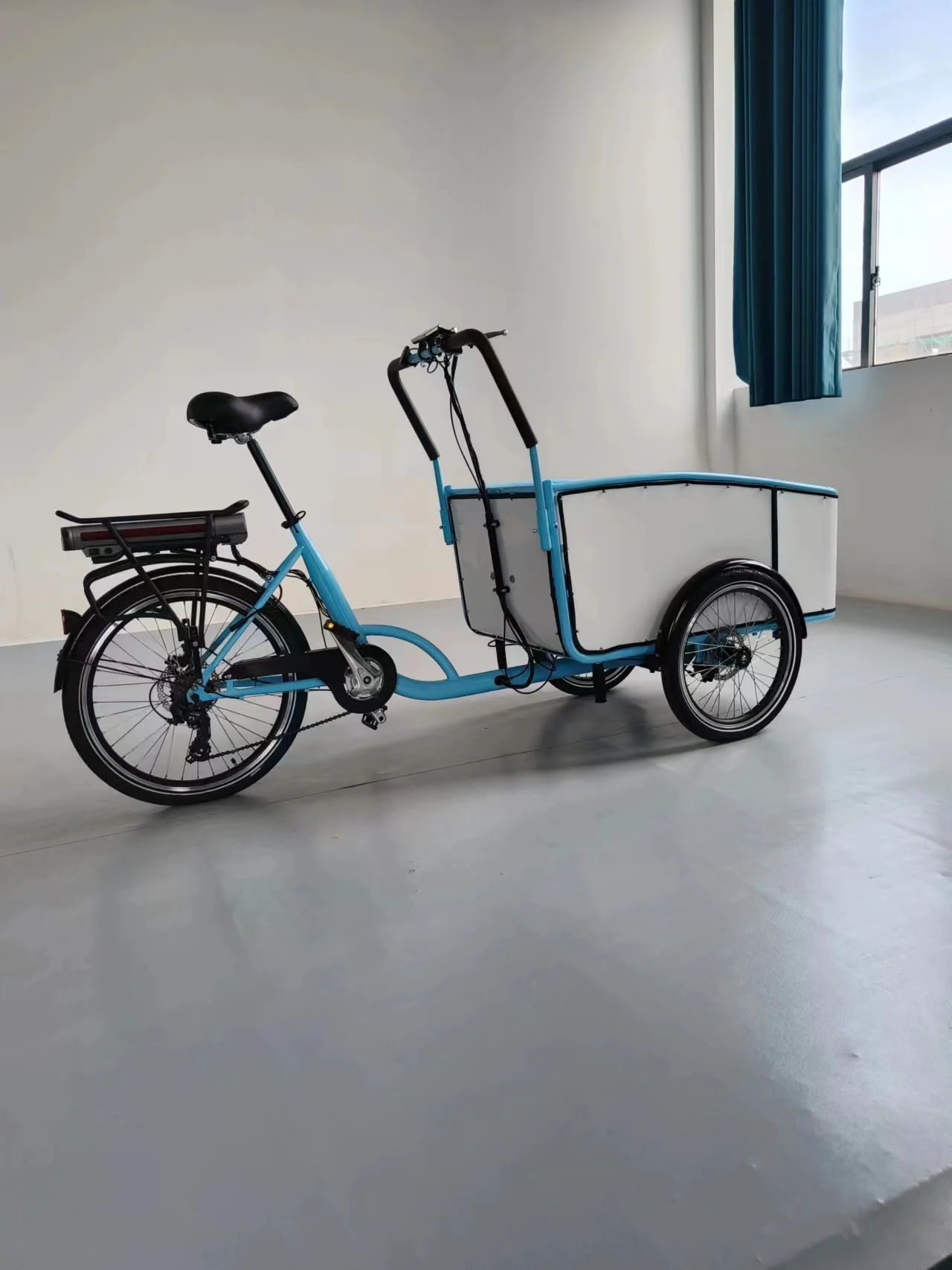 2 front wheels trikes Motorized E bike Electric assist Cargo Trike Electric Cargo Tricycle for sale