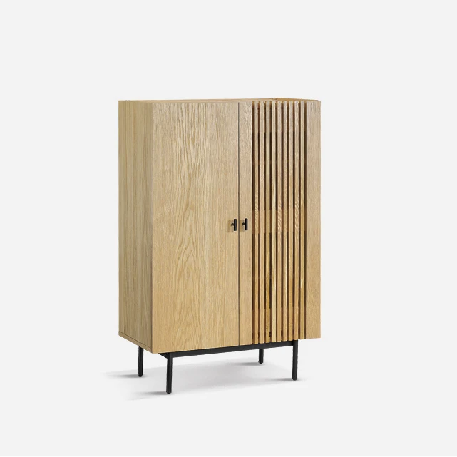  Буфет деревянная мебель Дубовая Мебель лаконичный стиль E1 MDF буфет шкаф черные металлические