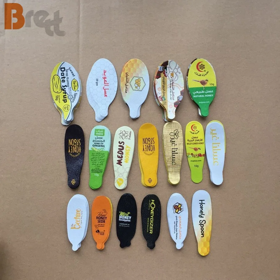 7g/8g/10g Plastic honey spoon with aluminum foil lids