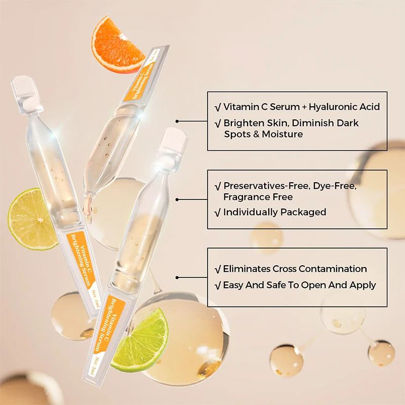 OEM сыворотка с витамином С гиалуроновая кислота органическое алоэ вера увлажняющее осветление средство для удаления темных пятен омолаживающее