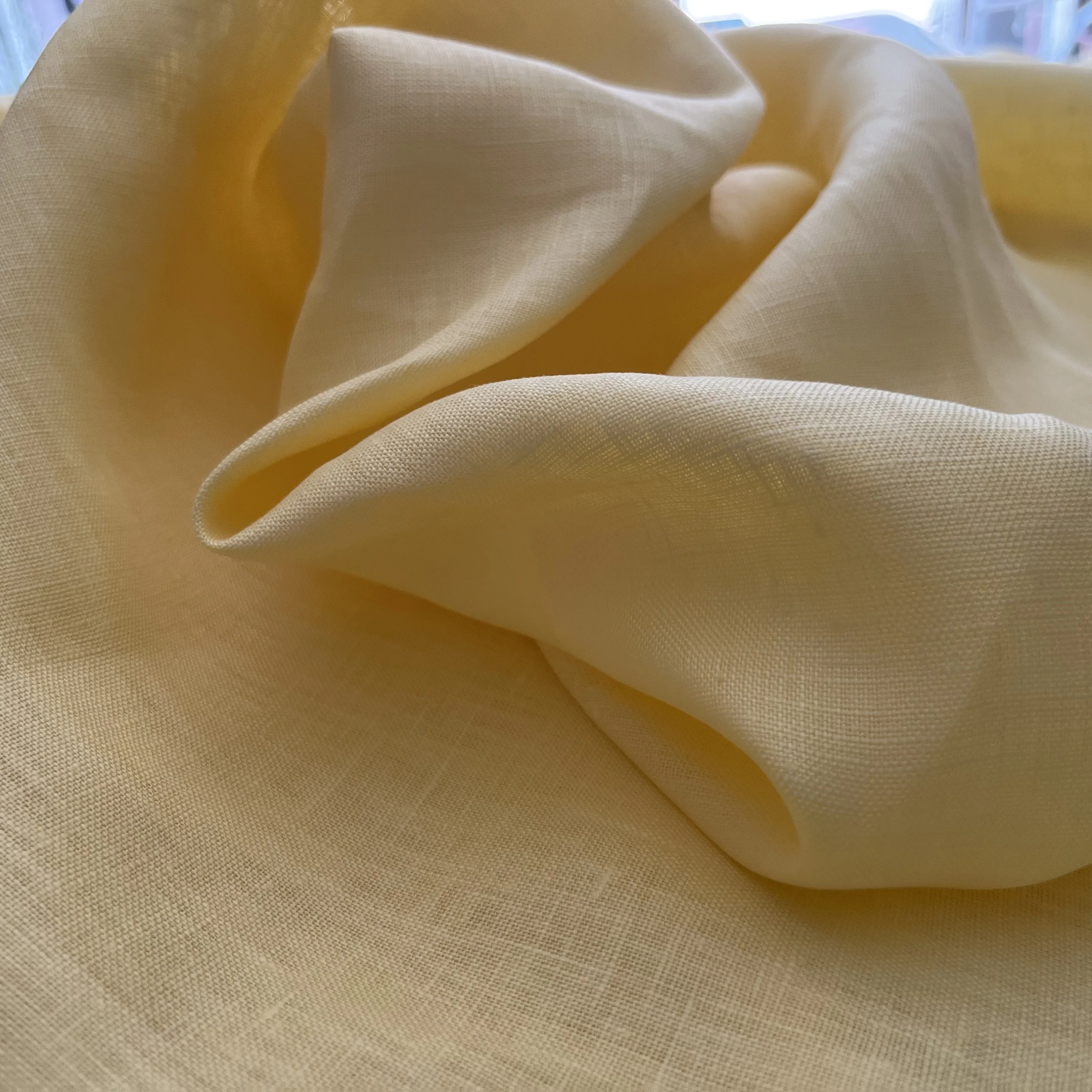 Pure French Linen Fabric Plain Dyed Woven For Women Man Shirt Dress Pants Bread Bags Shopping Bags Medium Weight 156gsm Linen