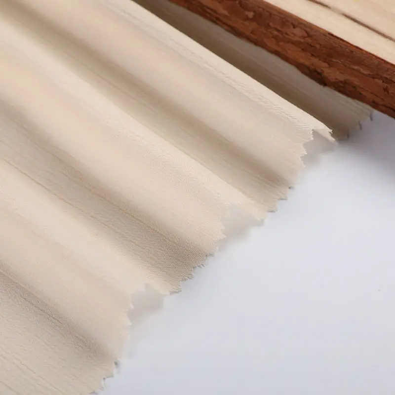 100D pure white crinkle crepe High Quality Customized print crepe/PFD/PBD fabric yoryu chiffon fabric for scarf and dress