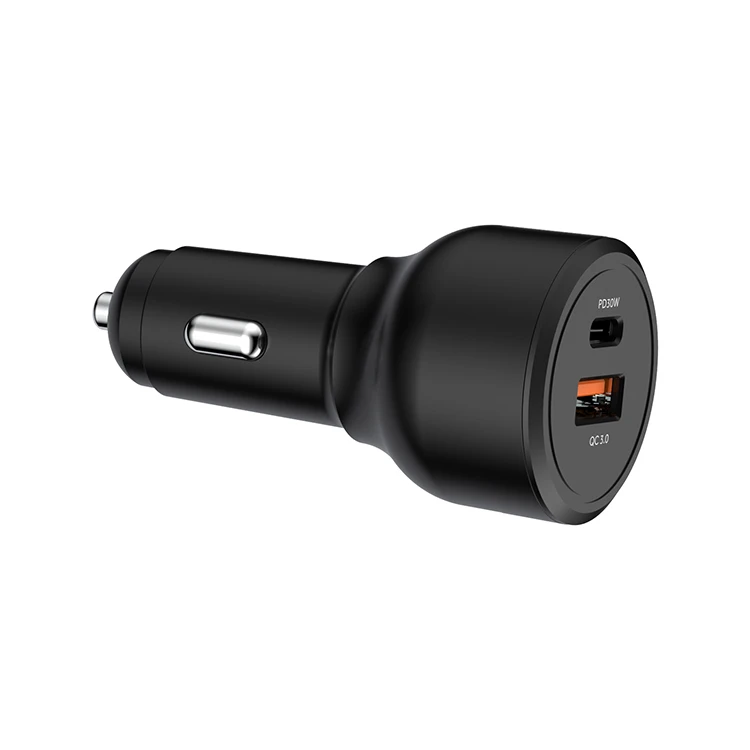 
High-end Laser Printing PC V0 Fireproof Shell 48W Car Charger Metal USB QC3.0 18W+PD 30W Car Charger 