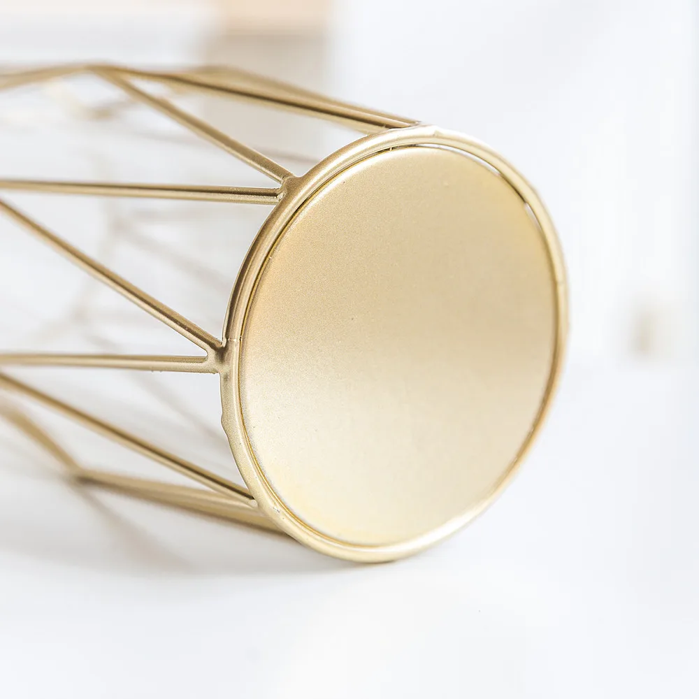 Metal & Glass Vase for Flower Arrangement Living Room Tabletop Vase iron art metal glass golden vase for  Home Decoration