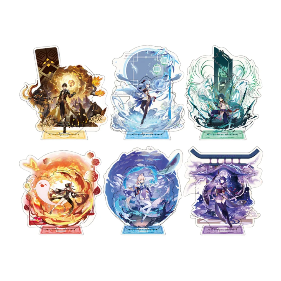 60 designs 18cm Double Layer Double Insertion Anime Genshin Impact Acrylic Products Crafts Desktop Decoration Ornament