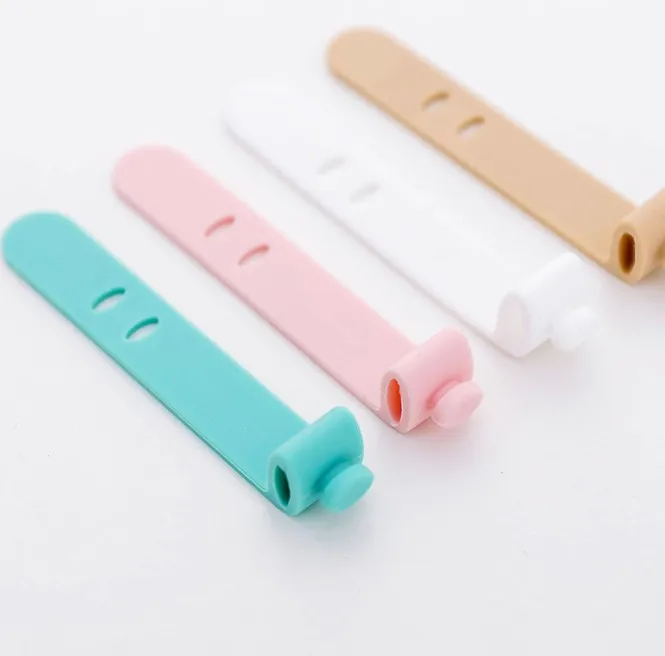 
Silicone strap to prevent loss of earphone storage duct tape data cable strapping strap creative wire arrangement wire winder 