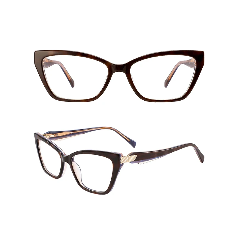 Cellulose Acetate Eyeglasses Frame Women Optical Glasses Custom Acetate Polishing Repairable Spring Hinge For Men
