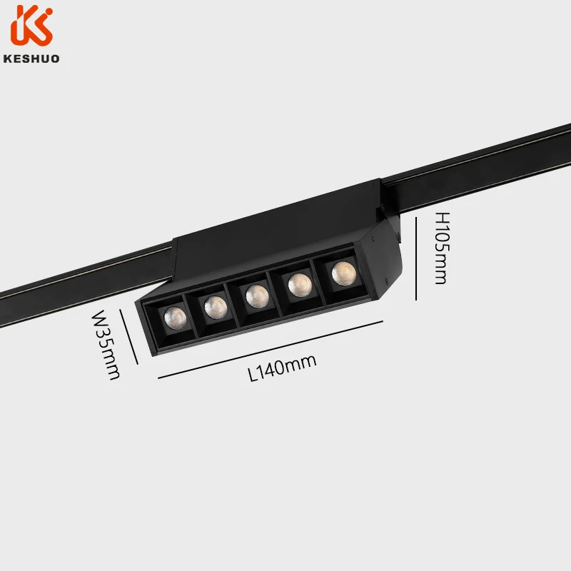 KESHUO factory wholesale 48V10W3000K 4000K 5000K can be customized ultra-thin magnetic suction system LED magnetic grille light